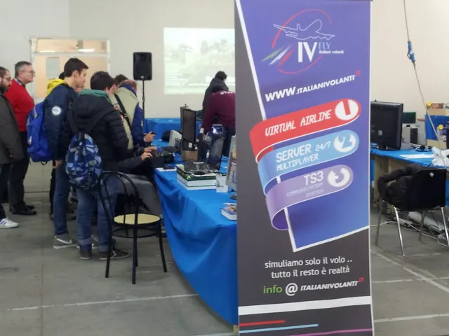Lo stand di Italiani Volanti alla fiera dell'elettronica di Forlì