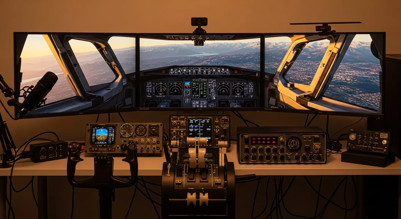 Home cockpit per MSFS: monitor, pannelli e streaming — guida pratica