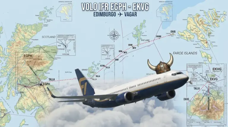 Locandina dell'evento Edimburgo - Vágar della Virtual Airline di Italiani Volanti
